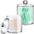 SheeChung 2 Pack(10oz&12oz) Clear Acrylic Qtip Holder Dispenser – Shatterproof Plastic Apothecary Jars for Bathroom Organization – Vanity Storage Canisters for Cotton Swabs,Balls,Pads,Q-Tips